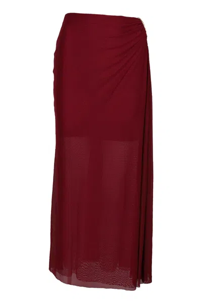 Vix Amira Detail Long Skirt Ponche In Red