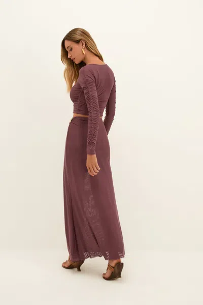 Vix Amira Detail Long Skirt Soulmate In Purple