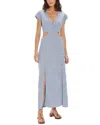 Vix Gracie Detail Long Dress In Blue
