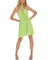 Vix Audrey Detail Short Dress In Green