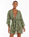 Vix Bailey Perola Knot Short Cover Up Multi In Green