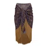Vix Bandhani Klein Fringe Scarf Multi In Multi
