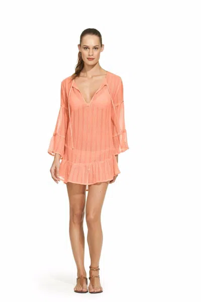 Vix Belini Ruffle Tunic Peach