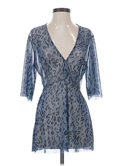 Pre-owned Vix By Paula Hermanny Kimono In Blue