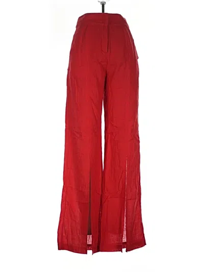 Vix By Paula Hermanny Linen Pants In Red