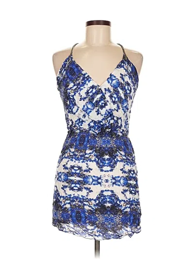 Pre-owned Vix By Paula Hermanny Sleeveless Top Blue Halter Neckline Tops