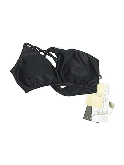 Vix By Paula Hermanny Swimsuit Top Black One Shoulder Neckline Swimwear