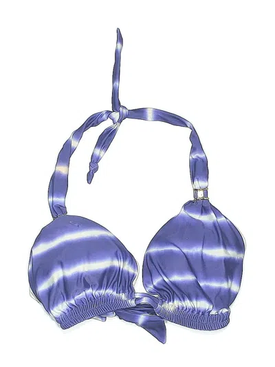 Pre-owned Vix By Paula Hermanny Swimsuit Top Blue Tie-dye Pattern Swimwear