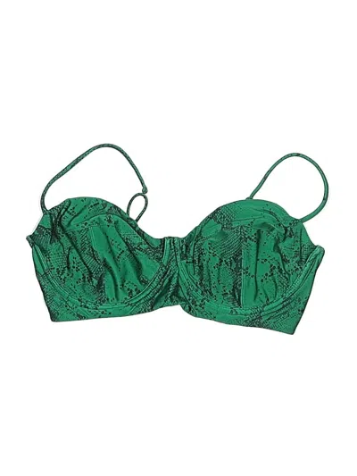 Pre-owned Vix By Paula Hermanny Swimsuit Top Green Swimwear