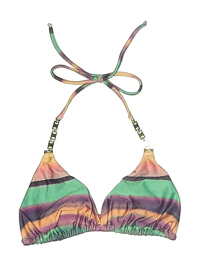 Pre-owned Vix By Paula Hermanny Swimsuit Top Purple Tie-dye Pattern Swimwear