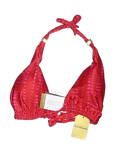 Vix By Paula Hermanny Swimsuit Top Red Hearts Pattern Swimwear