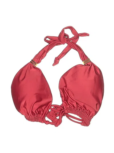 Pre-owned Vix By Paula Hermanny Swimsuit Top Red Solid Pattern Swimwear