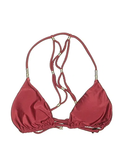 Pre-owned Vix By Paula Hermanny Swimsuit Top Red Swimwear