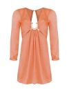 Vix By Paula Hermanny Women's Amelia U-ring Long-sleeve Minidress In Orange