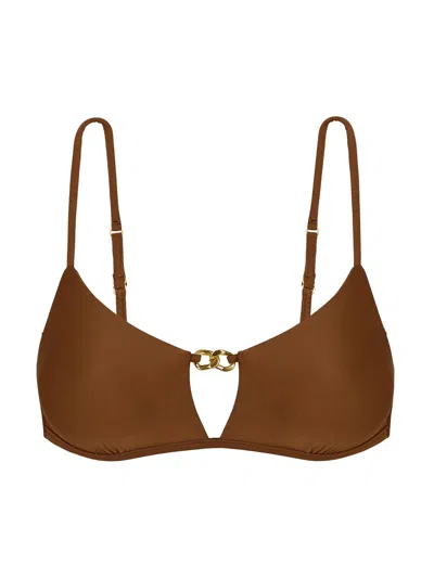 Vix By Paula Hermanny Women's Angie Bikini Top In Brown