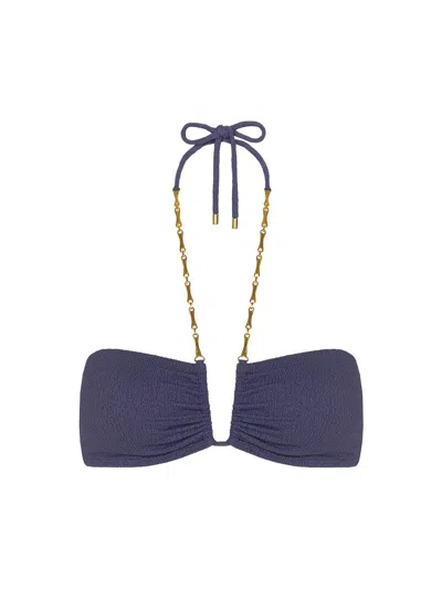 Vix By Paula Hermanny Women's Bell Carol Bikini Top In Blue