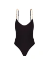 Vix By Paula Hermanny Women's Brooke Beaded One-piece Swimsuit In Black