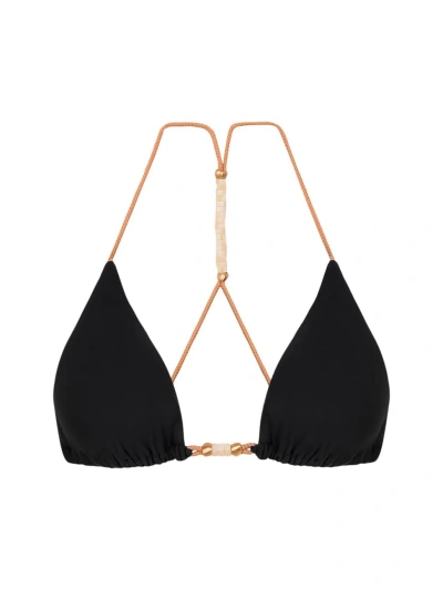 Vix By Paula Hermanny Women's Brooke T-back Bikini Top In Black