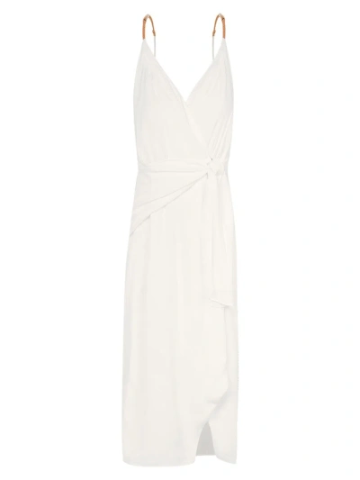 Vix By Paula Hermanny Women's Carly Wrap Midi-dress In Off White