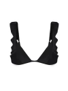 Vix By Paula Hermanny Women's Chris Paral Ruffled Bikini Top In Black