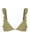 Vix By Paula Hermanny Women's Chris Paral Ruffled Bikini Top In Olive