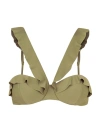 Vix By Paula Hermanny Women's Chris Underwire Ruffled Bikini Top In Olive