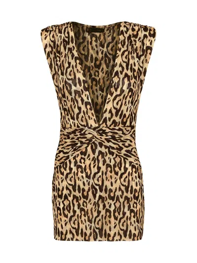 Vix By Paula Hermanny Women's Cindy Leopard Cover-up Minidress In Neutral