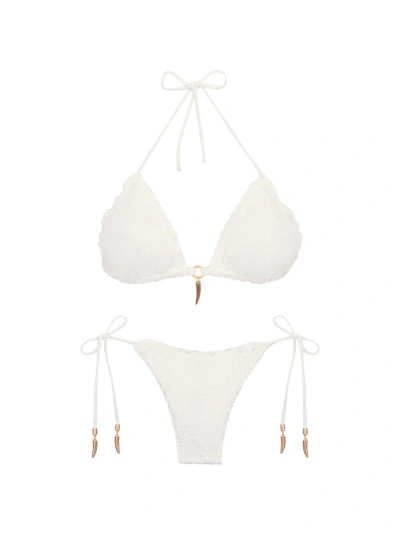 Vix By Paula Hermanny Women's Scales Diara Bikini Top In Off White