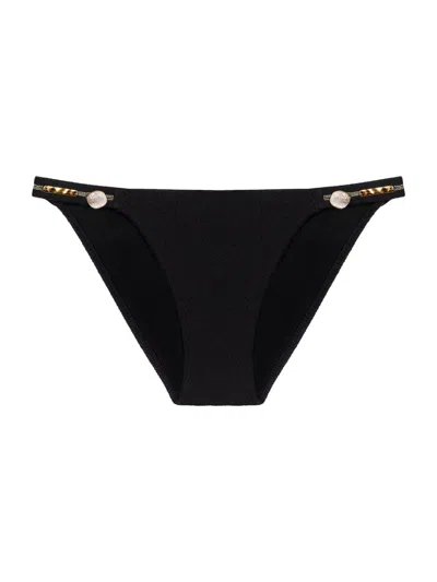 Vix By Paula Hermanny Women's Edith Embellished Bikini Bottom In Black