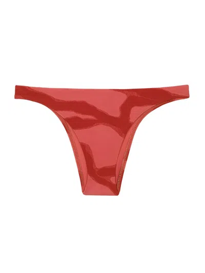Vix By Paula Hermanny Women's Enigma Abstract Bikini Bottom In Red