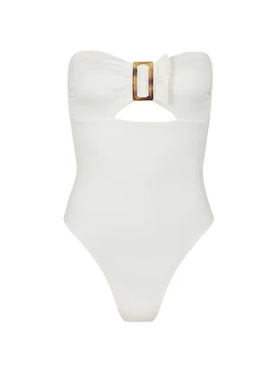 Vix By Paula Hermanny Women's Fir Sade Strapless Swimsuit In White