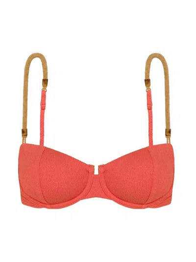 Vix By Paula Hermanny Women's Firenze April Nissi Bikini Top In Pink