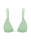 Vix By Paula Hermanny Women's Firenze Beaded Bikini Top In Light Green