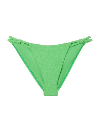 Vix By Paula Hermanny Women's Firenze Edie Knot Bikini Bottom In Light Green