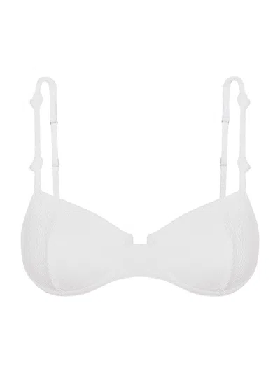 Vix By Paula Hermanny Women's Firenze Edie Nissi Bikini Top In White