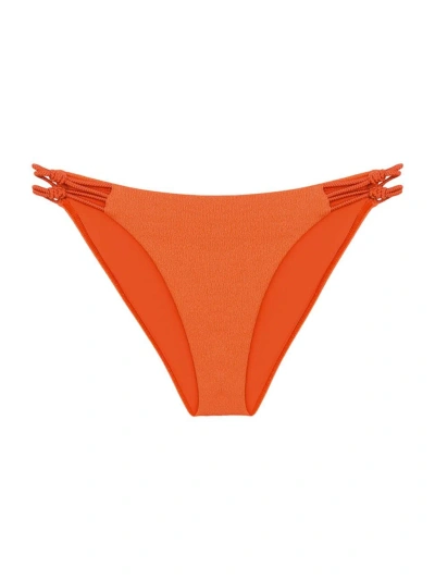 Vix By Paula Hermanny Women's Firenze Gwen Low-rise Bikini Bottom In Orange
