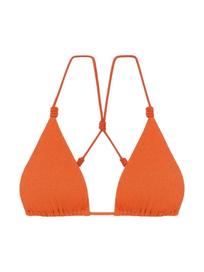 Vix By Paula Hermanny Women's Firenze Gwen Tie-back Bikini Top In Orange