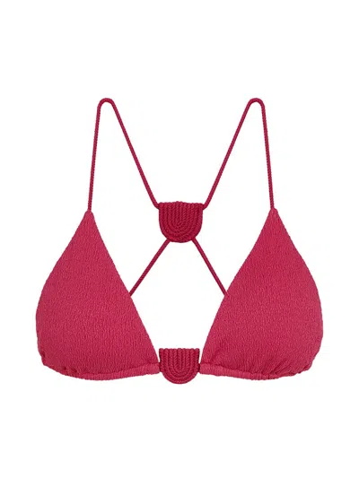 Vix By Paula Hermanny Women's Firenze Yara Triangle Bikini Top In Pink