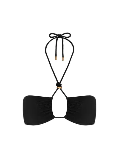 Vix By Paula Hermanny Women's Gal Isa Halter Bikini Top In Black