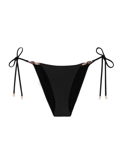 Vix By Paula Hermanny Women's Kaia Tie Bikini Bottom In Black
