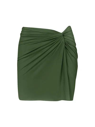 Vix By Paula Hermanny Women's Karen Knotted Miniskirt In Green