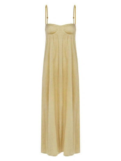 Vix By Paula Hermanny Women's Leona Bustier Hardware Maxi Dress In Olive