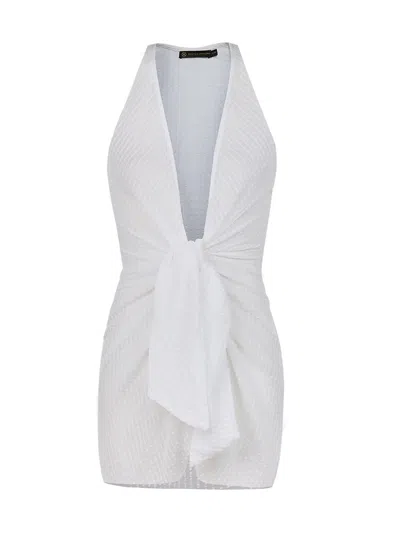 Vix By Paula Hermanny Women's Mita Cotton Sleeveless Cover-up Minidress In White
