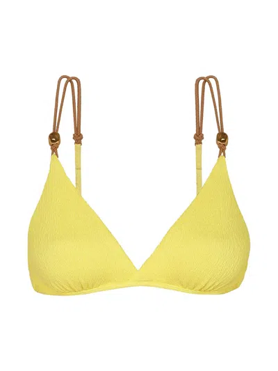 Vix By Paula Hermanny Women's Nancy Kira Bikini Top In Yellow
