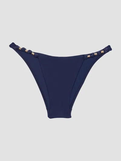 Vix By Paula Hermanny Women's Paula Knotted Brazillian-cut Bikini Bottom In Blue
