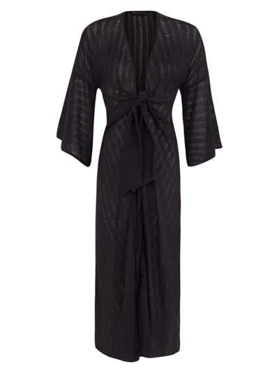 Vix By Paula Hermanny Women's Perola Cotton Cover-up In Black