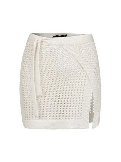 Vix By Paula Hermanny Women's Rena Knit Mini-pareo In White