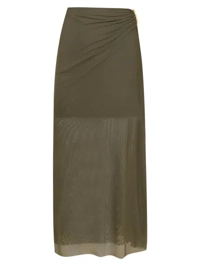 Vix By Paula Hermanny Women's Solid Amira Maxi Skirt In Green