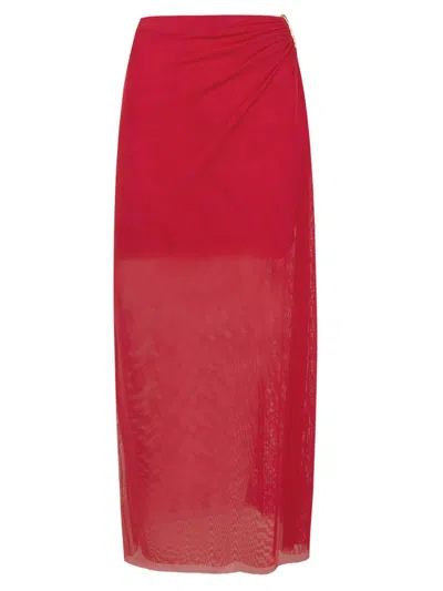 Vix By Paula Hermanny Women's Solid Amira Maxi Skirt In Red