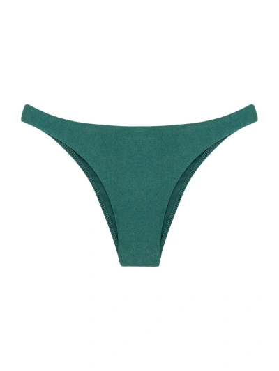 Vix By Paula Hermanny Women's Solid Basic Shimmer Bikini Bottom In Green